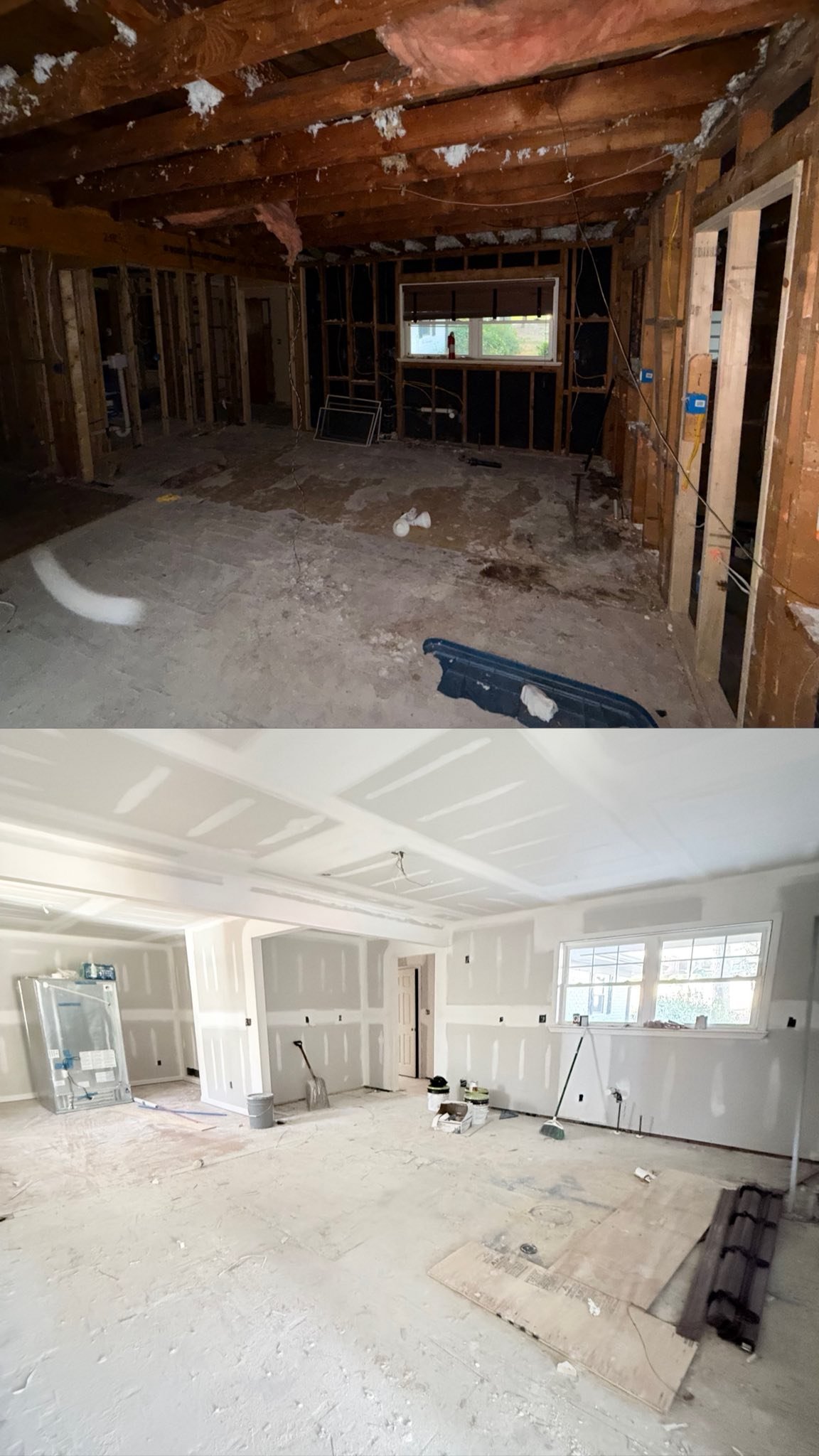 Interior gut to drywall