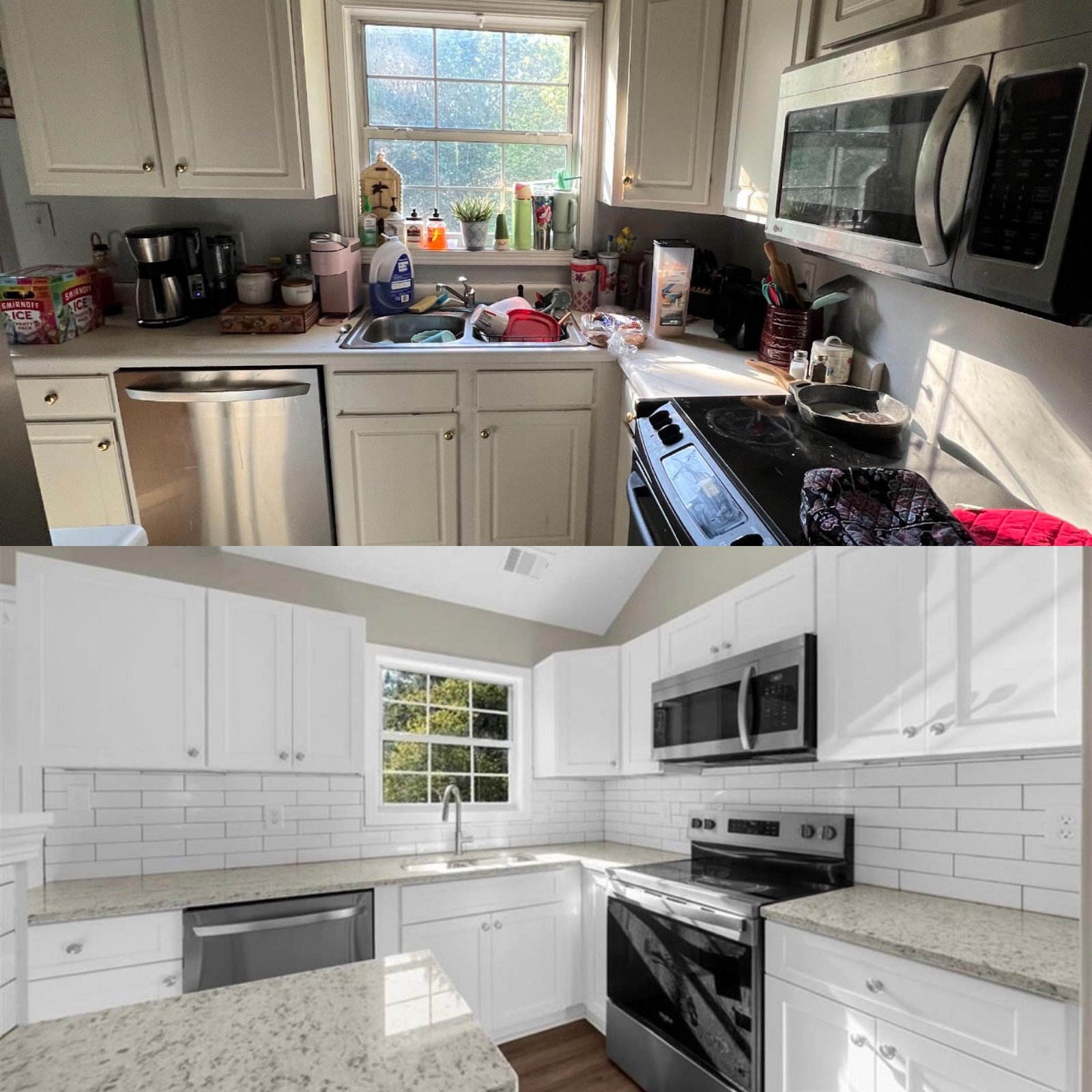 Kitchen remodel with subway tile