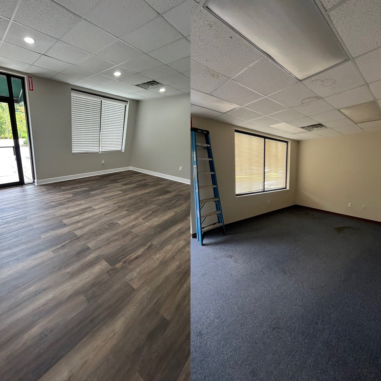 Office flooring installation