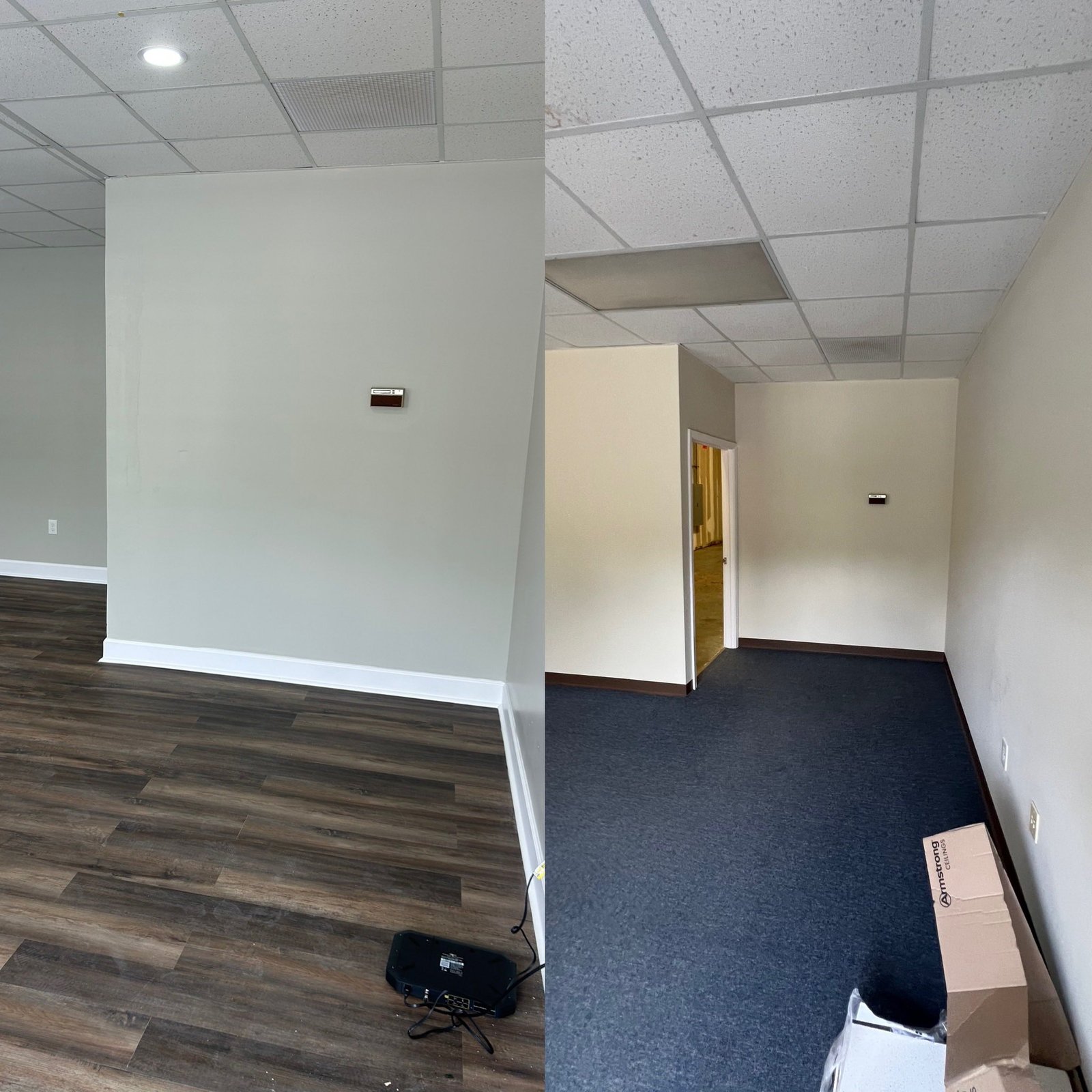 Office hallway build-out