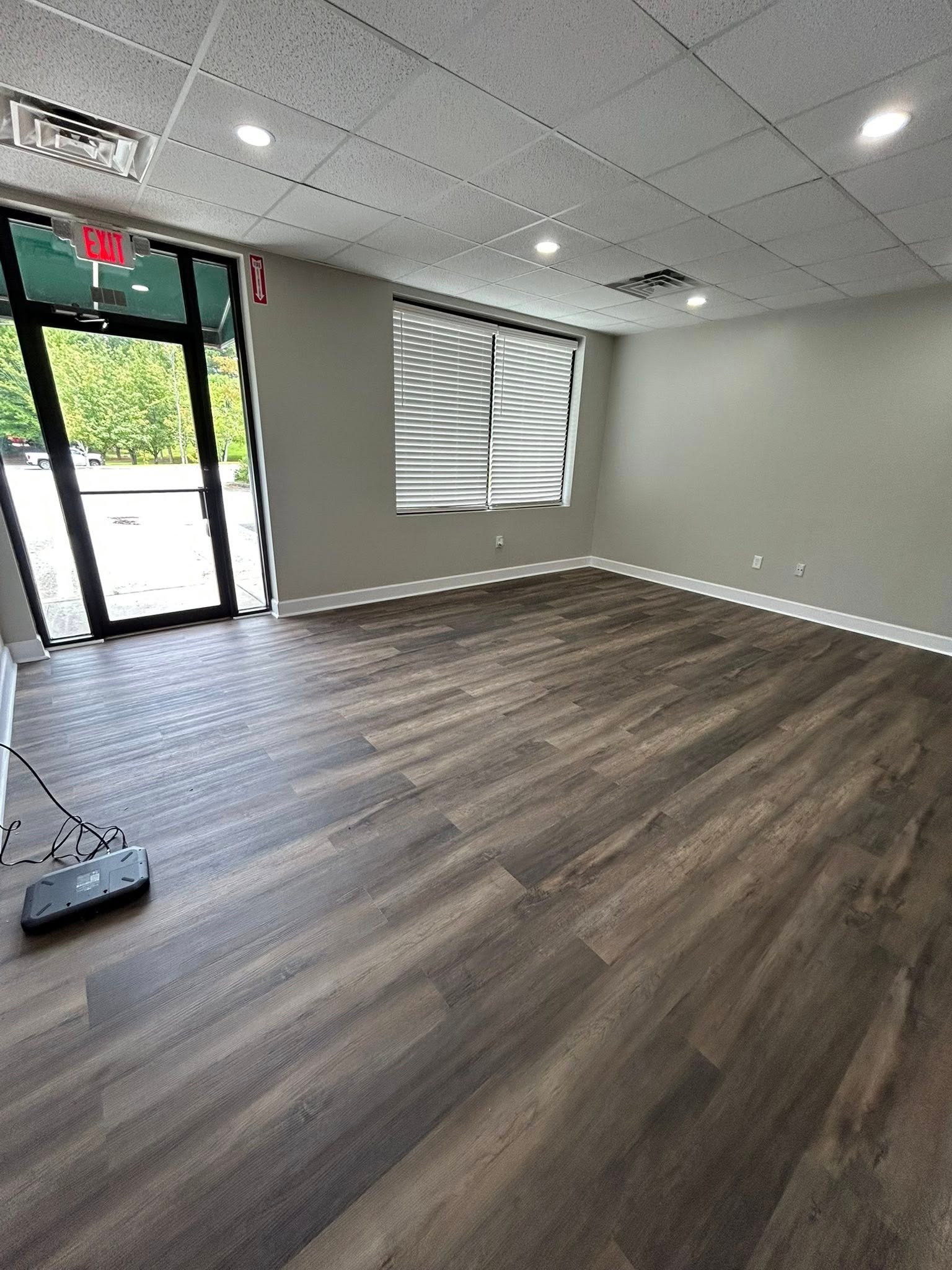 Commercial space with glass entry